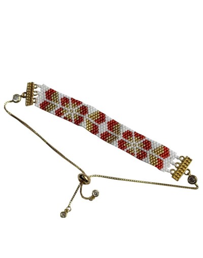 Pulsera con Flores naranjas