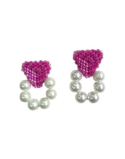Aretes topitos con perlas