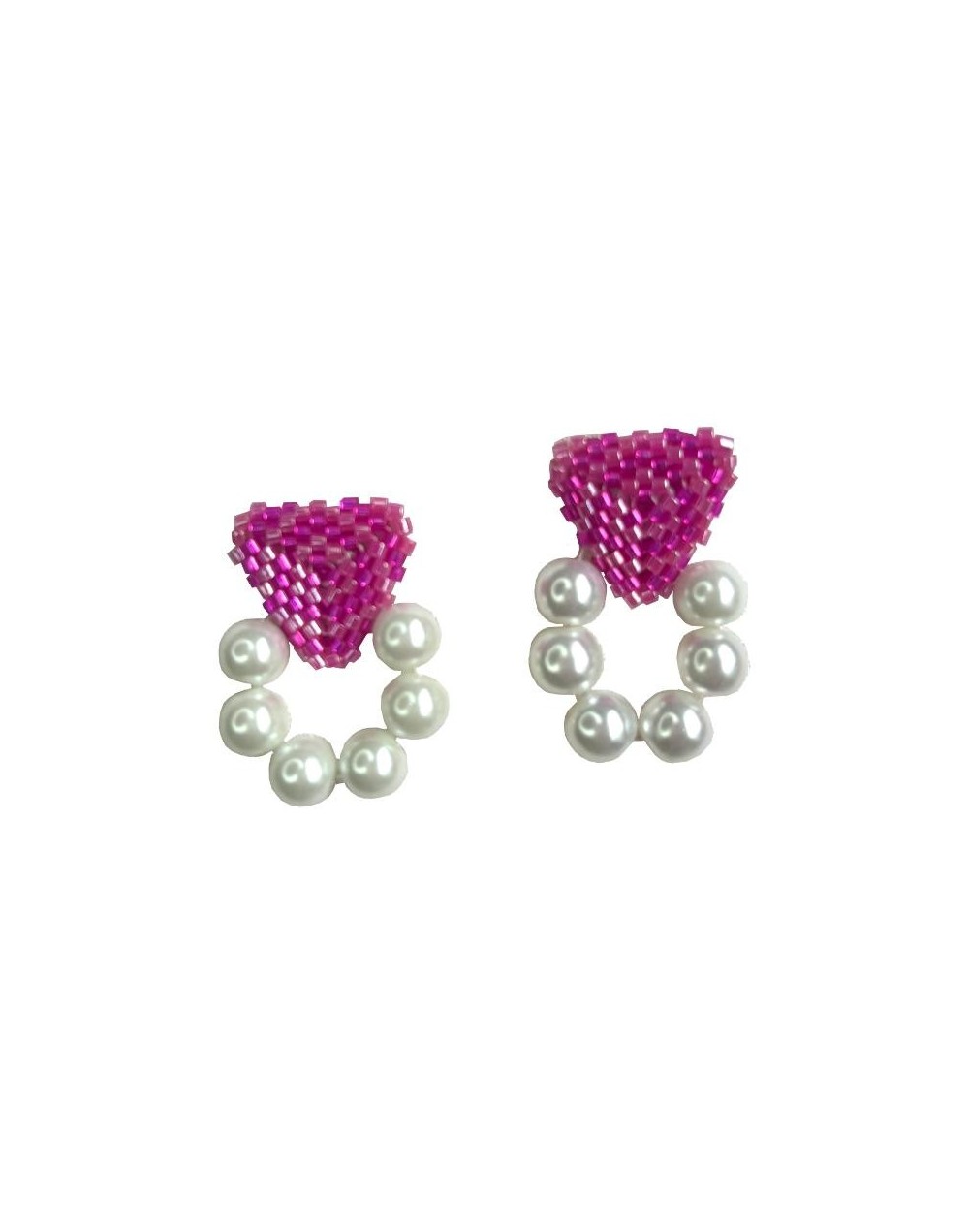Aretes topitos con perlas