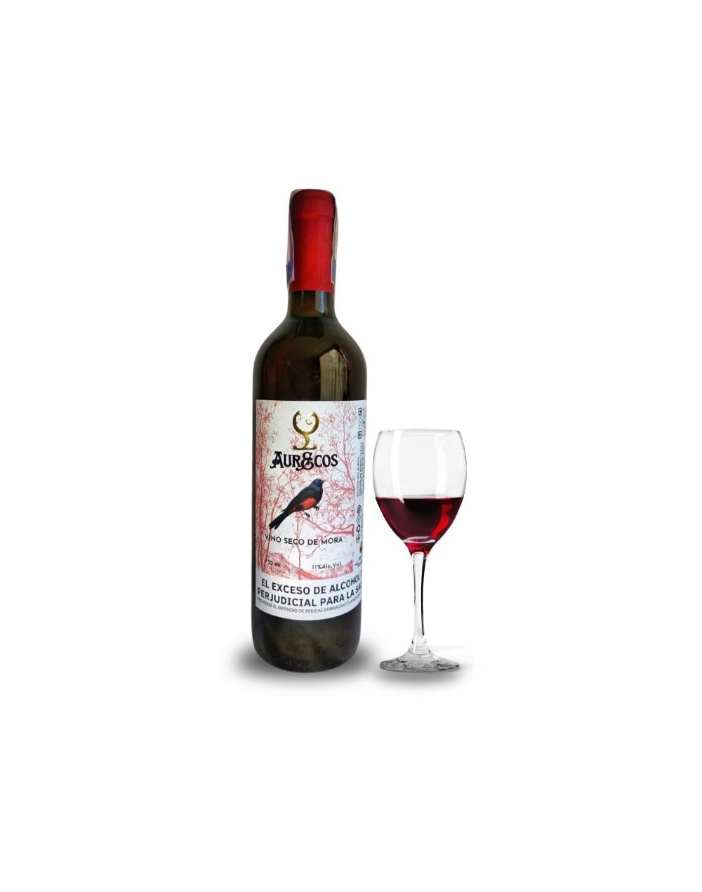 Vino Tinto Artesanal de Mora - Seco