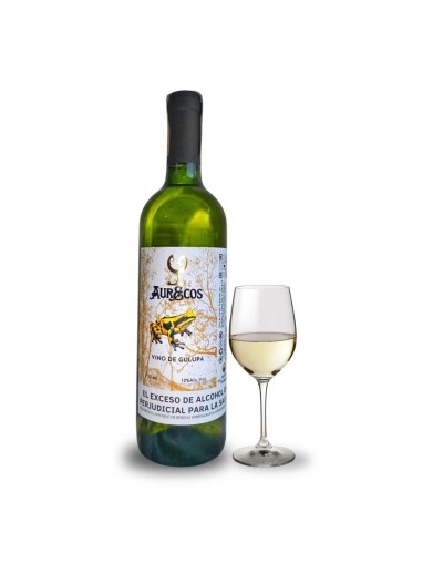 Vino Blanco de Gulupa, artesanal, seco