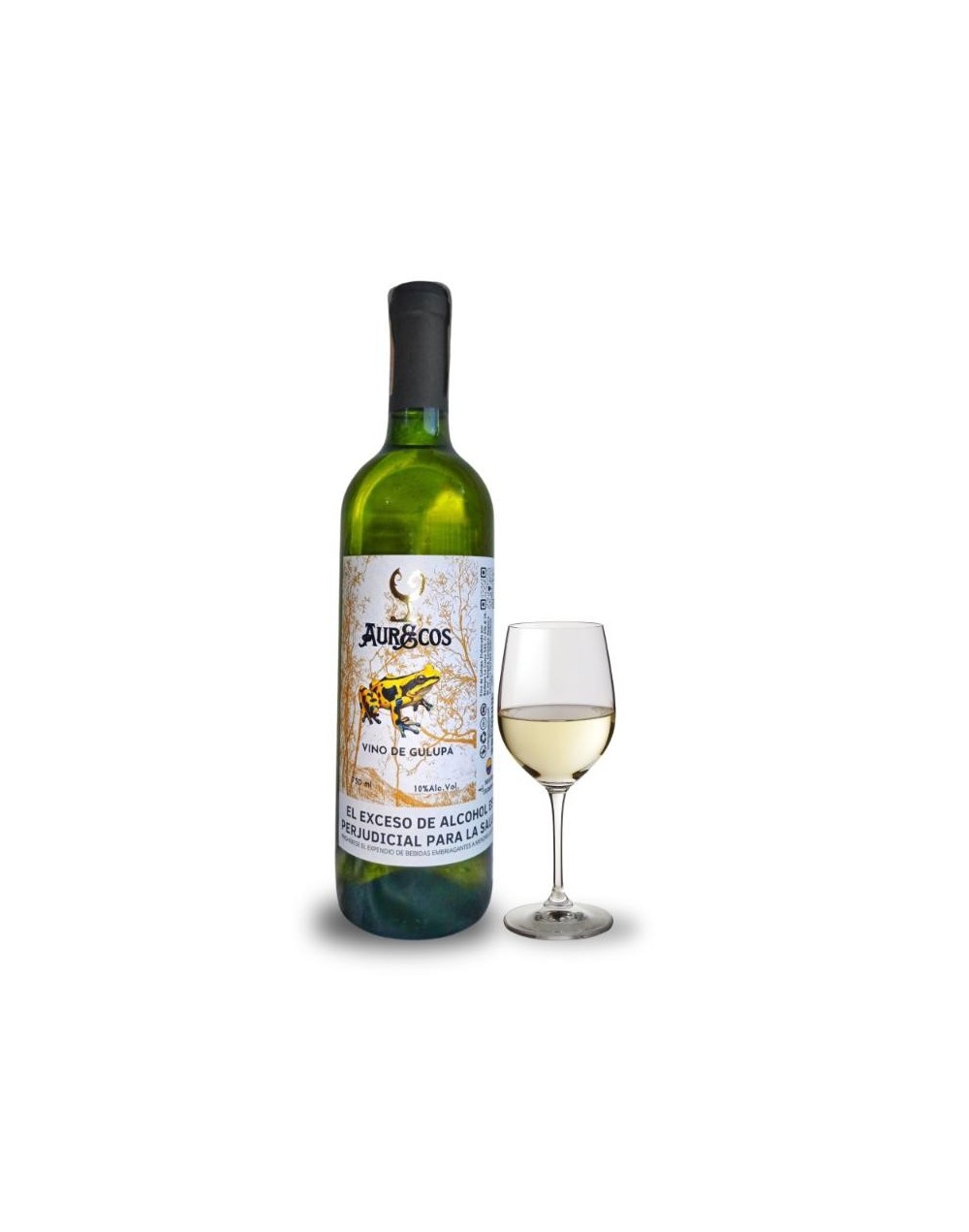 Vino Blanco de Gulupa, artesanal, seco