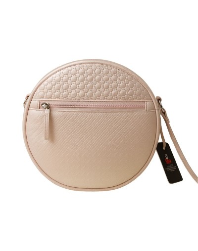 Bolso redondo pequeño en cuero para mujer