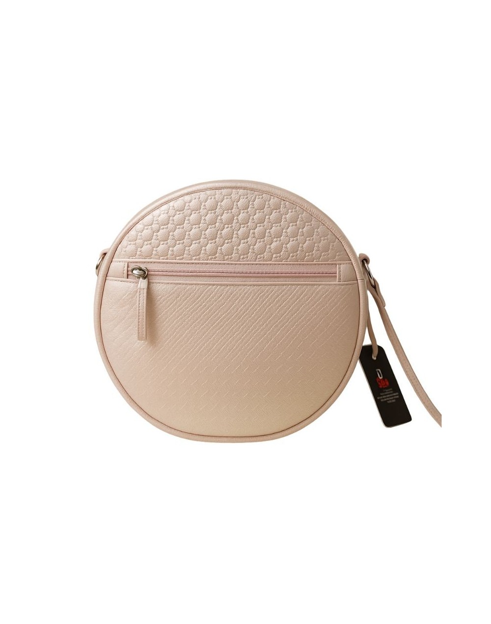 Bolso redondo pequeño en cuero para mujer