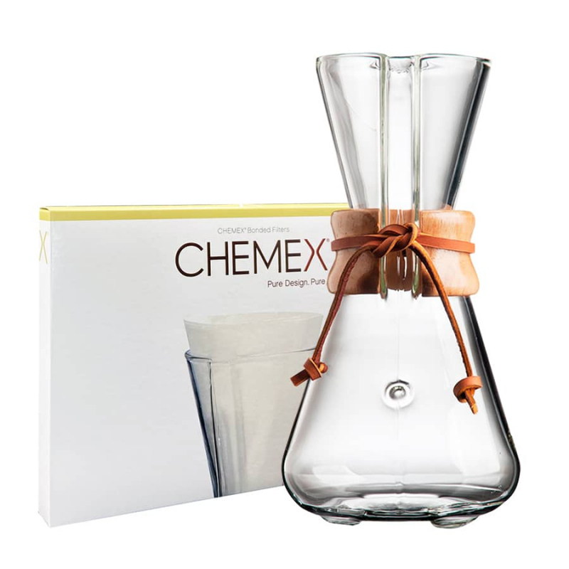 Cafetera Chemex 3 Tazas 440 ml con 100 filtros