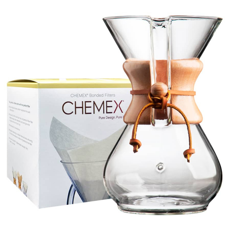 Cafetera Chemex 6 Tazas 880 ml con 100 filtros