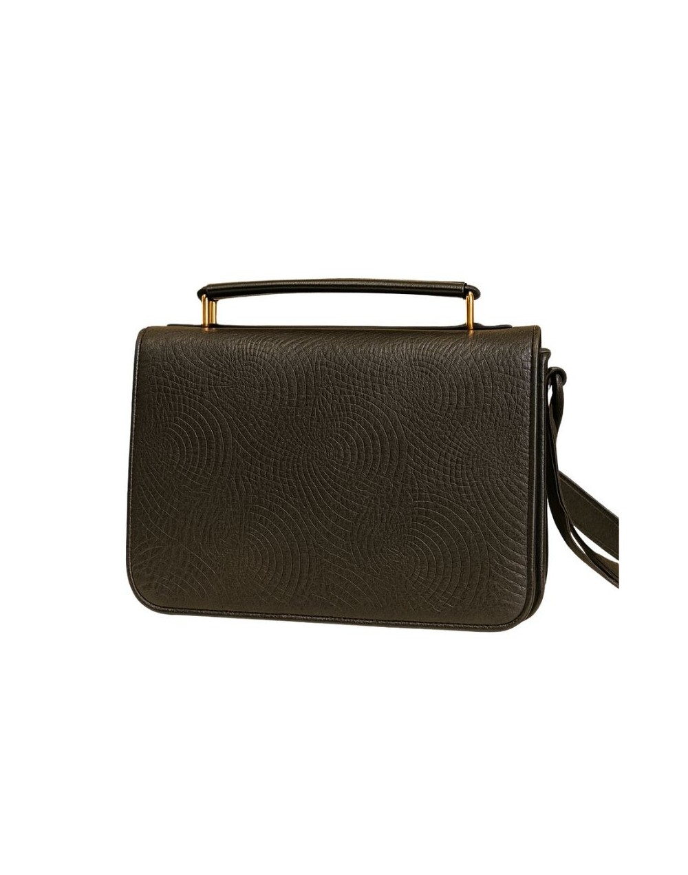 Cartera en cuero color negro