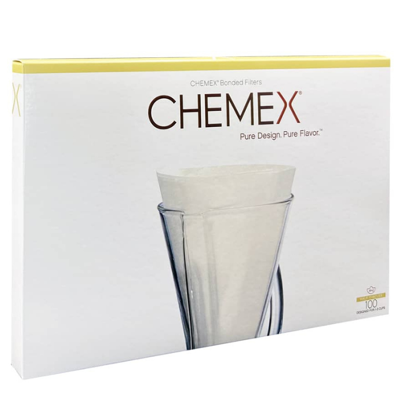 Filtros Chemex 3 Tazas Semicírculos 100 unidades