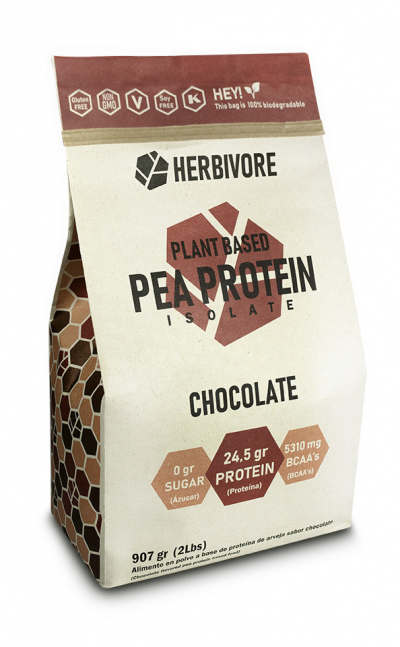 Proteína vegana herbivore pea protein isolate – chocolate