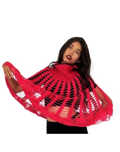 RUANA ROJO CORAL