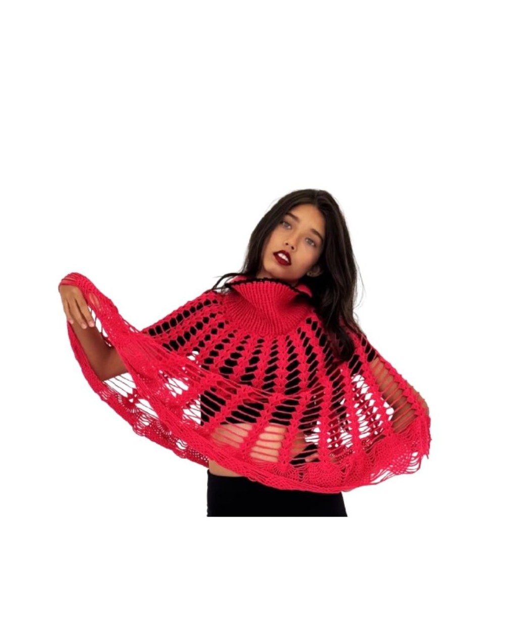 RUANA ROJO CORAL