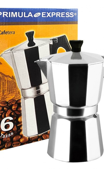 Cafetera Moka Primula Express Plateada (6 Tazas de espresso - 270 ml)