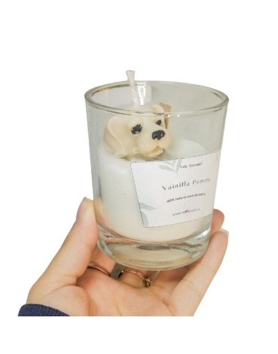Vela Vasito con flores o Perritos