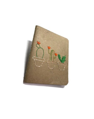 Libreta bordada  Cactus