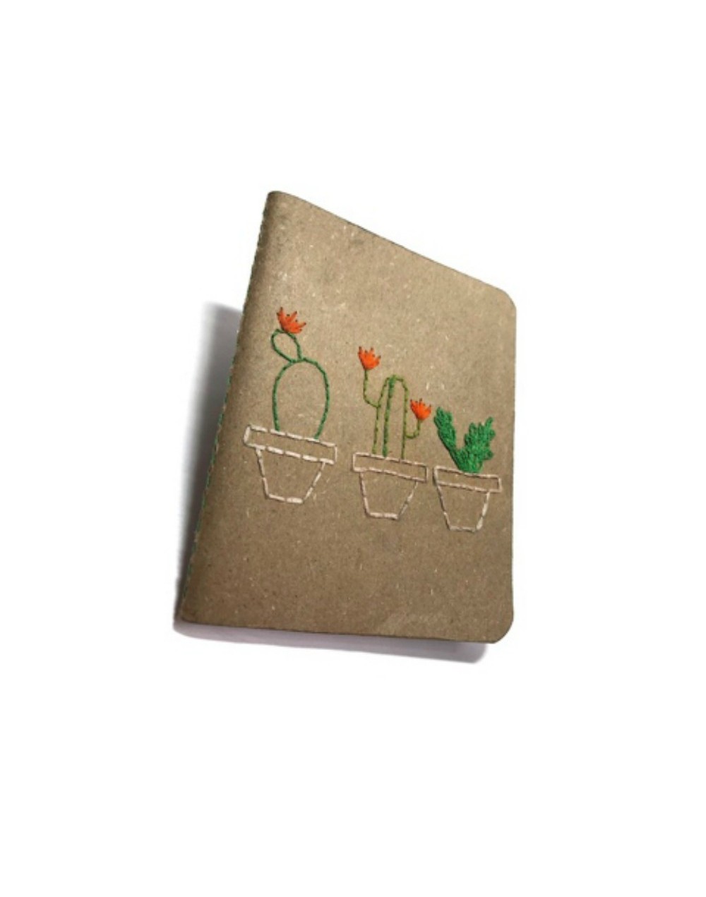 Libreta bordada  Cactus