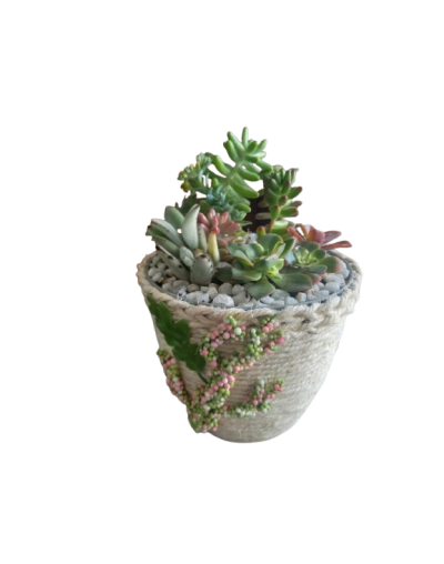 Jardin tejido yute redondo