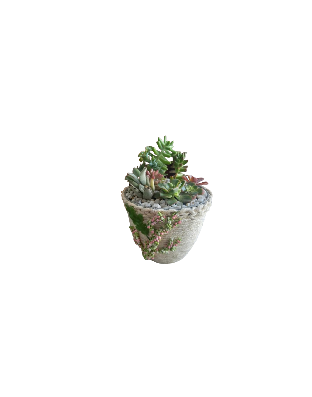 Jardin tejido yute redondo