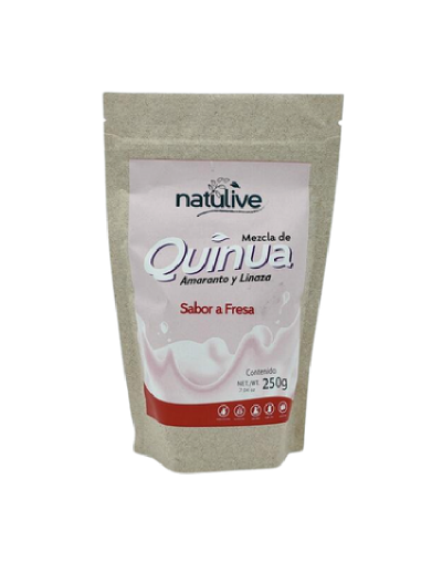 Malteada Quinua, Amaranto, Linaza sabor a Fresa x 250g