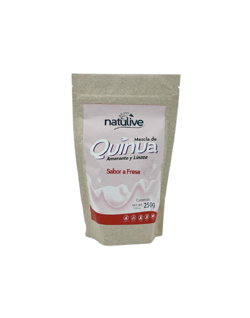Malteada Quinua, Amaranto, Linaza sabor a Fresa x 250g