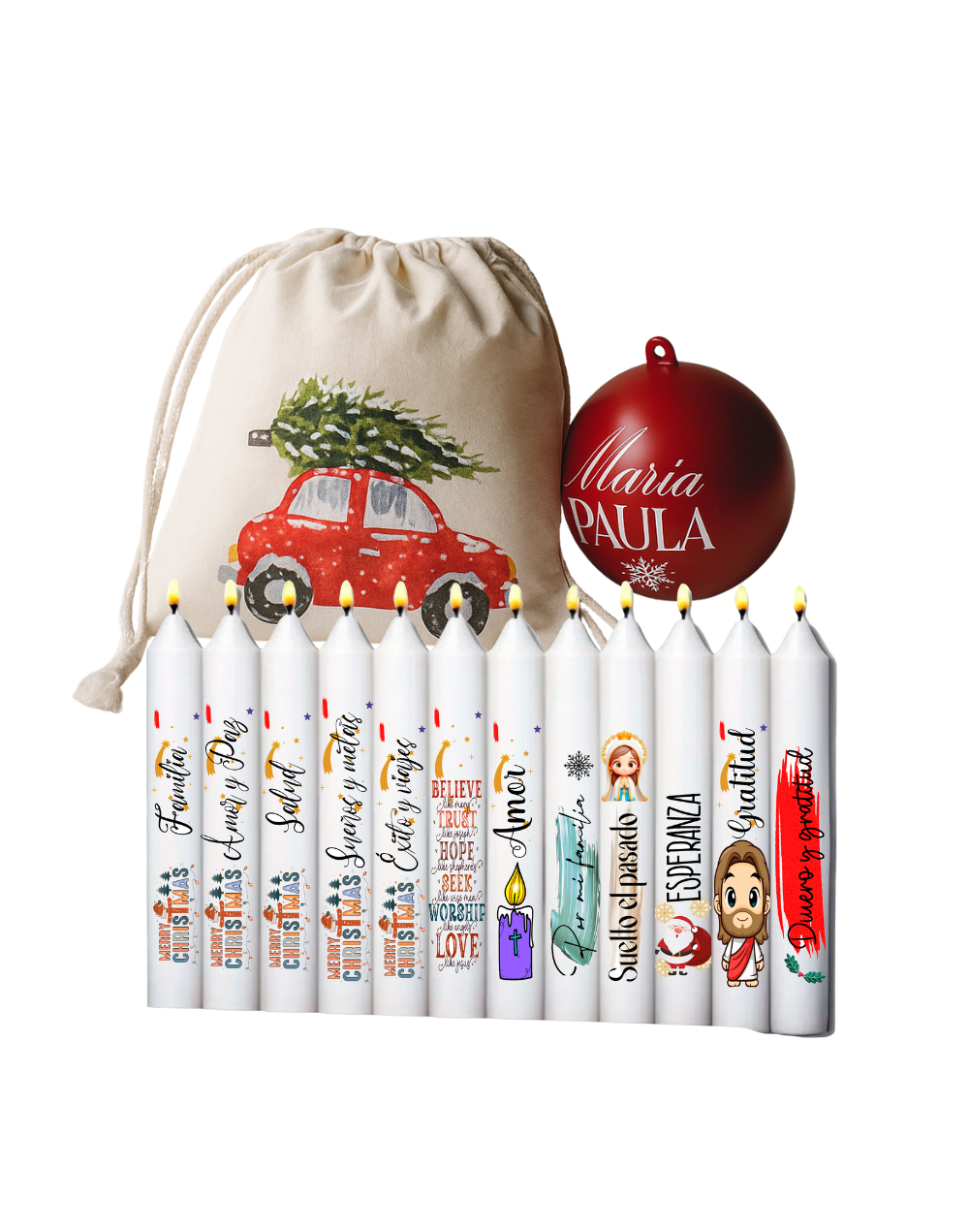 🕯️ Kit de Velas con Deseos – Especial 7 de Diciembre