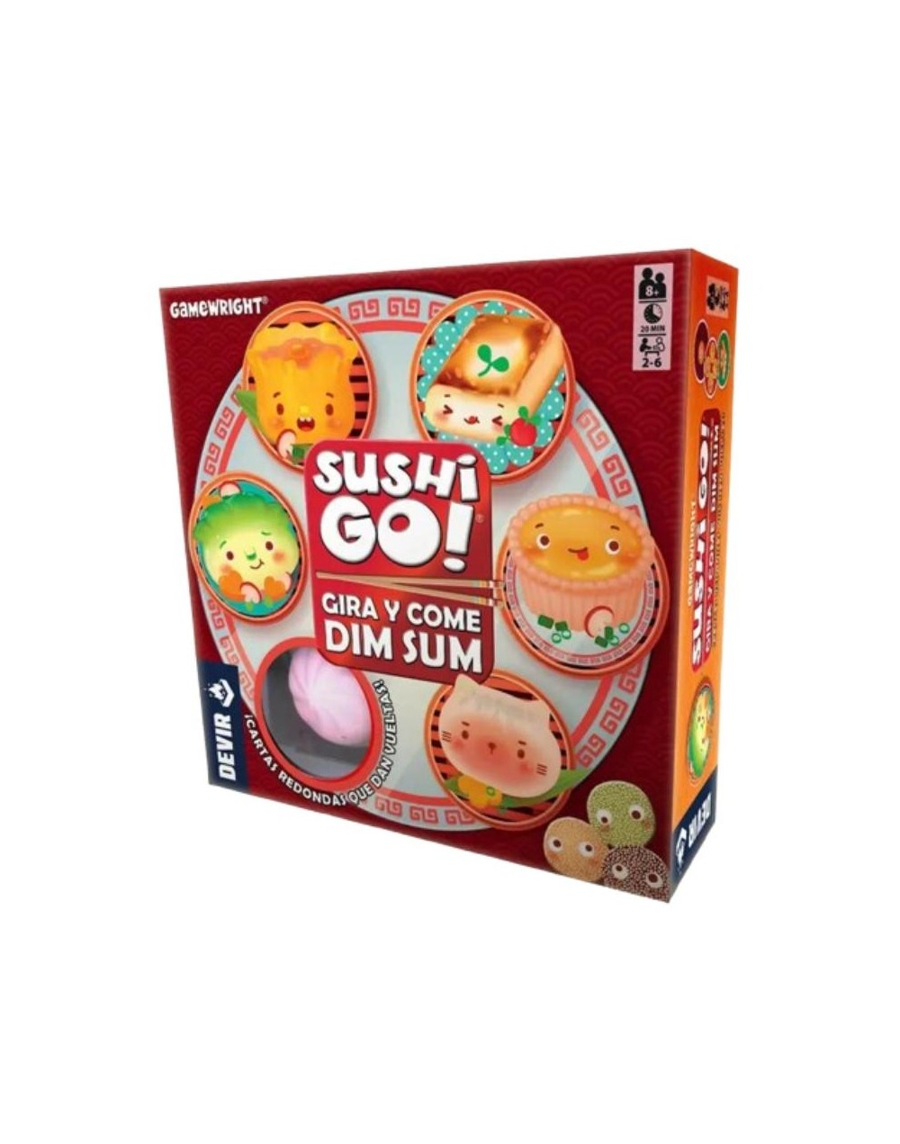 Sushi Go! Gira y Come Dim Sum – Juego de Mesa Familiar Divertido y Rápido