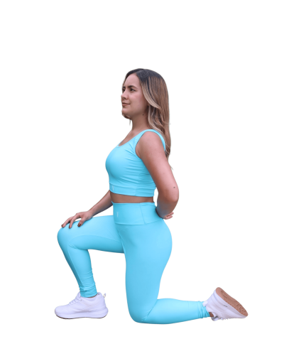 Conjunto deportivo ocean top + leggings Veelt