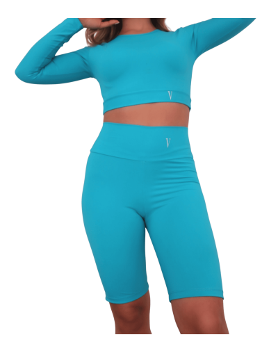 Conjunto deportivo coral buzo + biker Veelt