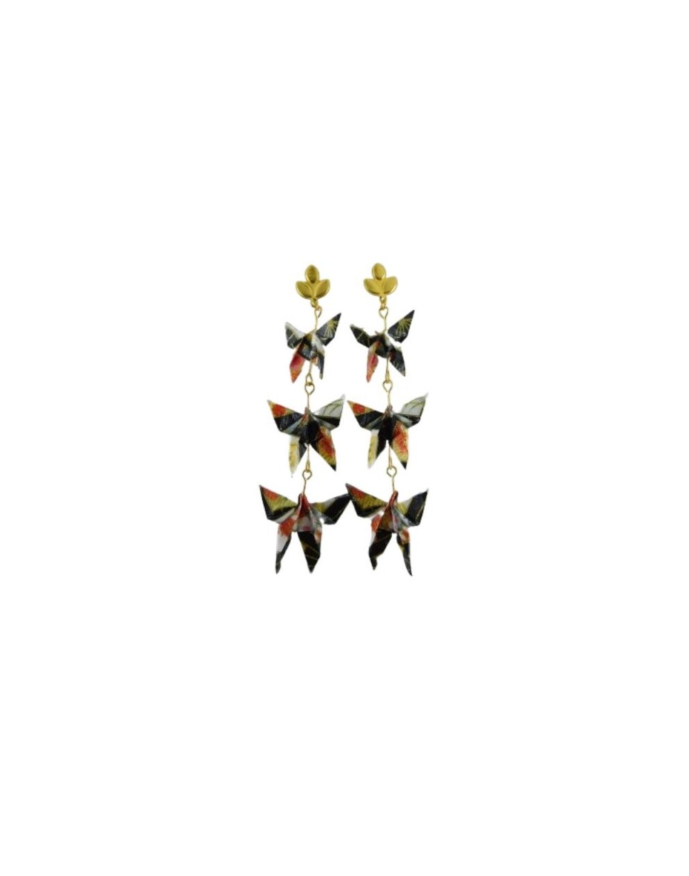 Aretes de Mariposas en Origami