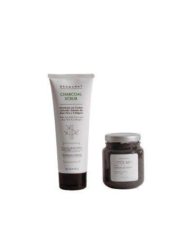 Kit Detox Exfoliante y Mascarilla Carbón Activado - Dermanat
