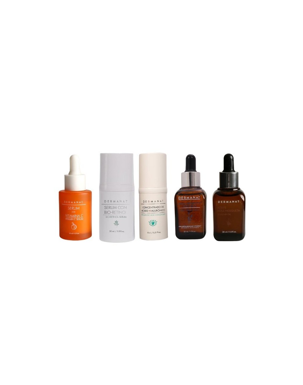 Kit 5 Serums Cuidado Facial Integral - Dermanat