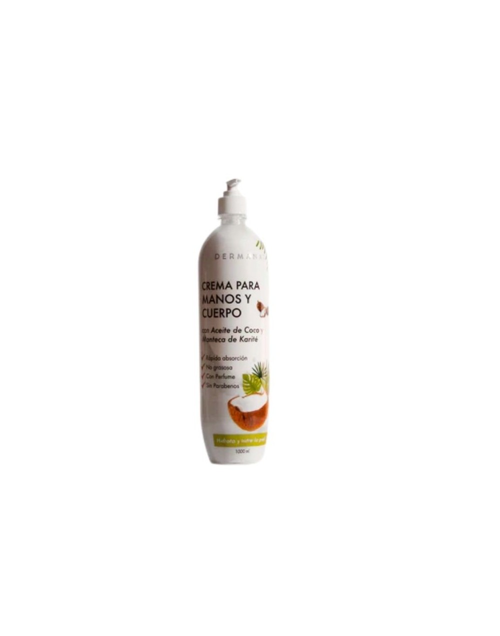 Crema Manos y Cuerpo Aceite de Coco - Dermanat