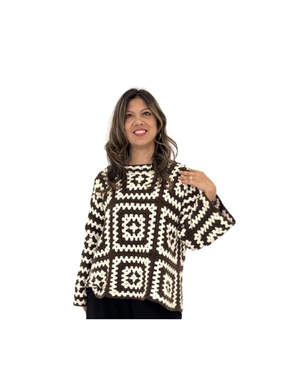 SACO DE GRANNIES CAFE Y BEIGE