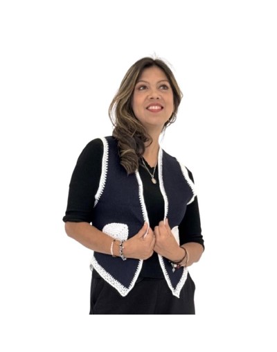 CHALECO JEAN CON APLIQUES