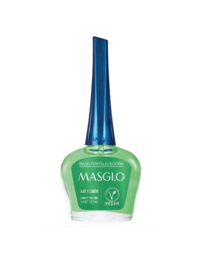 MASGLO BASE FORTALECEDORA AJO Y LIMON 13ML