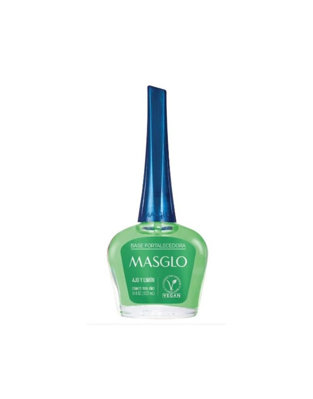 MASGLO BASE FORTALECEDORA AJO Y LIMON 13ML