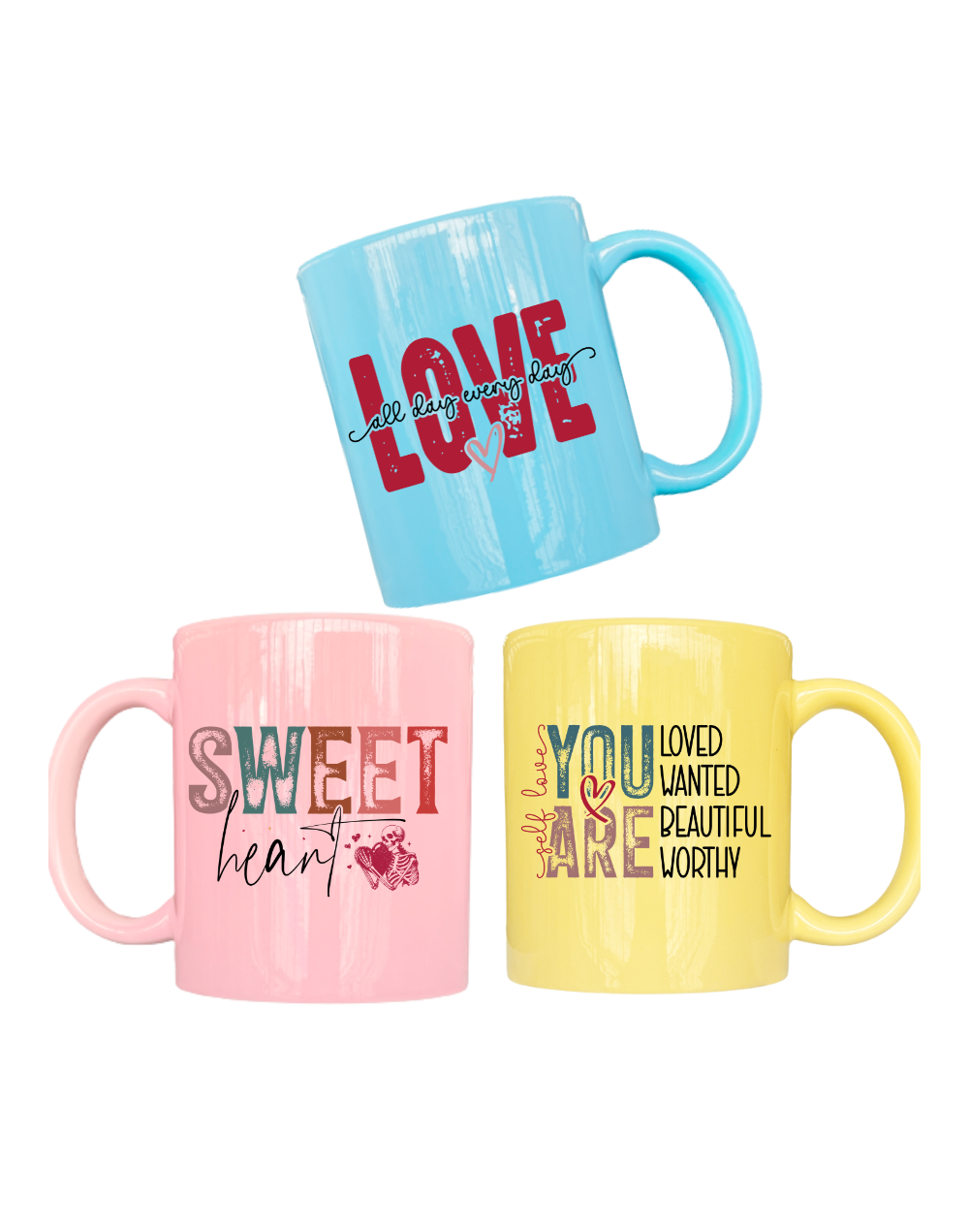 Mug Pastel Personalizado   Colores de Amor con Frases Especiales