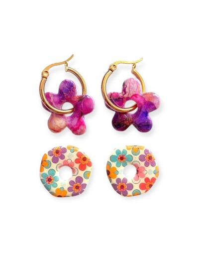 Aretes MI DOLÇA - Doble encanto Floral