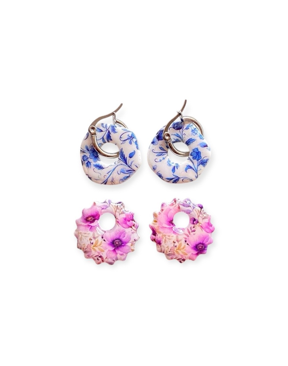 Aretes MI DOLÇA -  Porcelana y Rosas