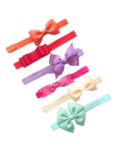 Cintillos Lazos Básicos Multicolor 