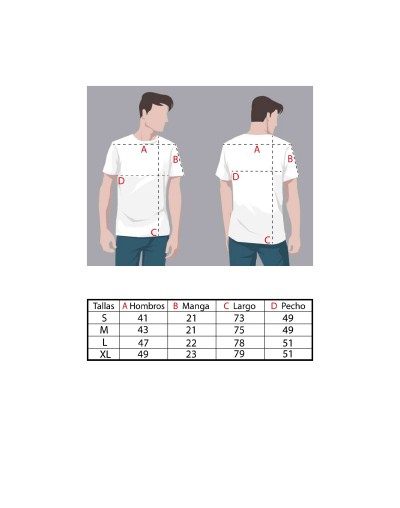 Camiseta TShirt Cuello Redondo Para Hombre Talla M