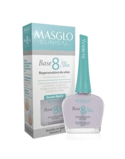 MASGLO CLINICAL BASE 8 EN UNO REGENERADORA DE UÑAS 13ML