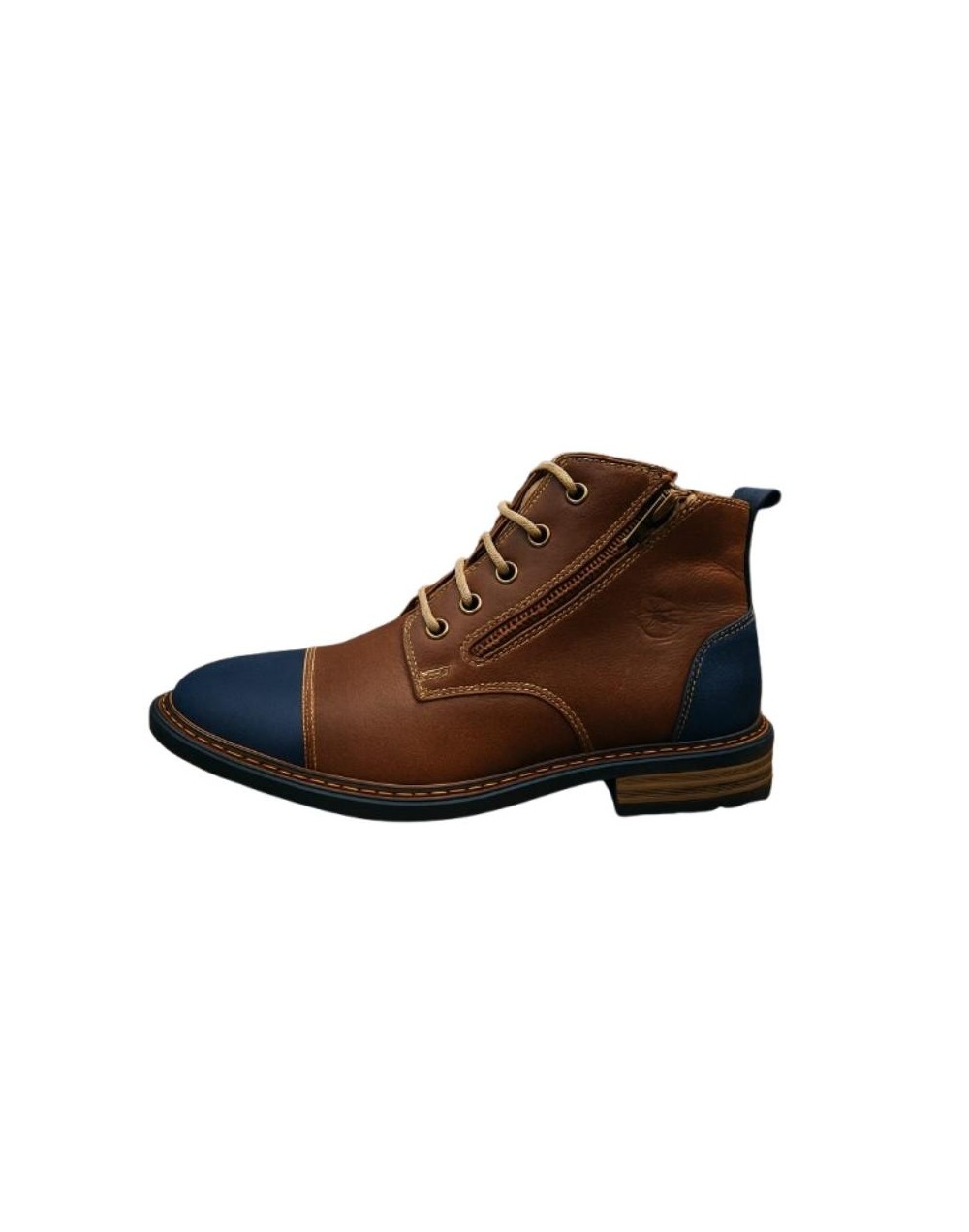 Bota ejecutiva con cremallera hombre