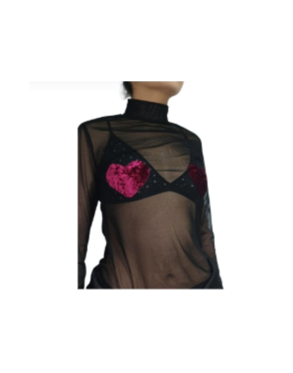 BLUSA MALLA CORAZONES