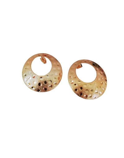 Aretes Babero Martillado Bronce