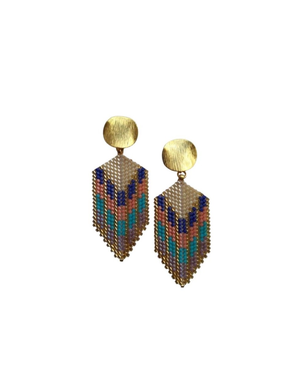 Aretes miyuki grandes
