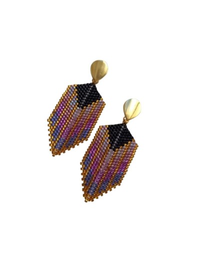 Aretes miyuki grandes