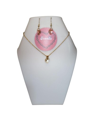 Combo  Aretes y Cadena en Acero