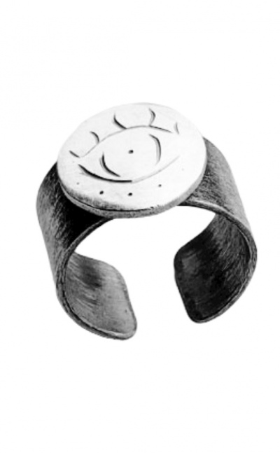 Anillo de plata diseño de ojo anillo graduable anillo dedo meñique o falange