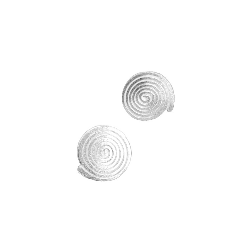 Aretes en plata diseño de rollito pendientes en plata