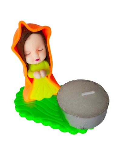 VIRGENCITAS PORTAVELAS PORCELANICRON VIRGEN MARIA 